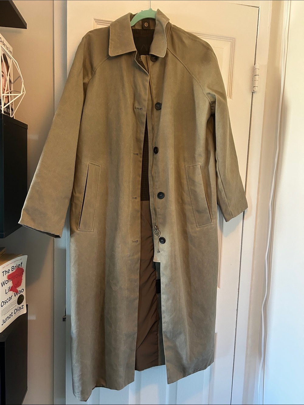 Zara 100% cotton trench coat